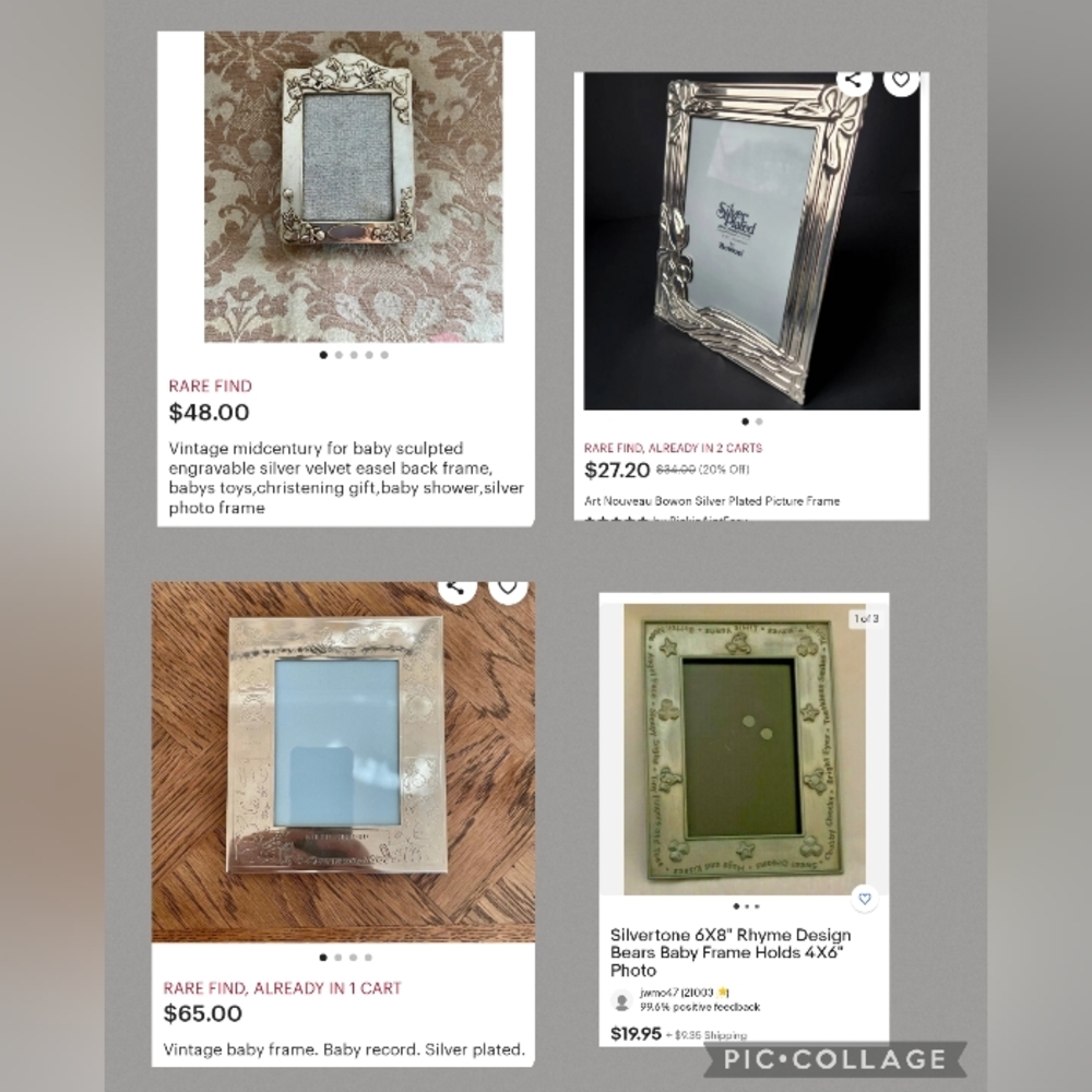 Vintage Silver Baby Theme Frame - Made in Hong Kong - Picture 9 of 9